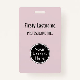 Staff Name Badge Custom Logo ID Badge