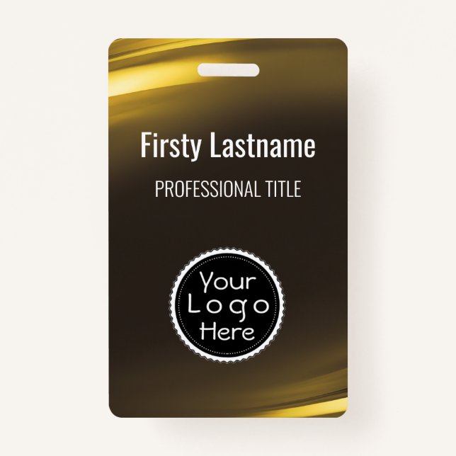 Staff Name Badge Custom Logo ID Badge (Front)