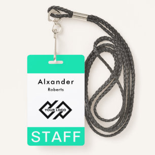 Staff Name Badge Custom Logo ID Badge
