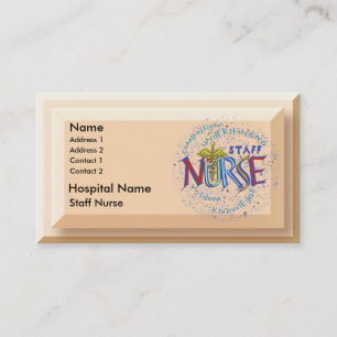 Staff Nurse Motto Appointment Card