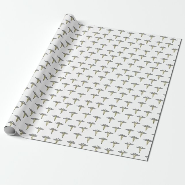 Staff of Hermes Wrapping Paper (Unrolled)