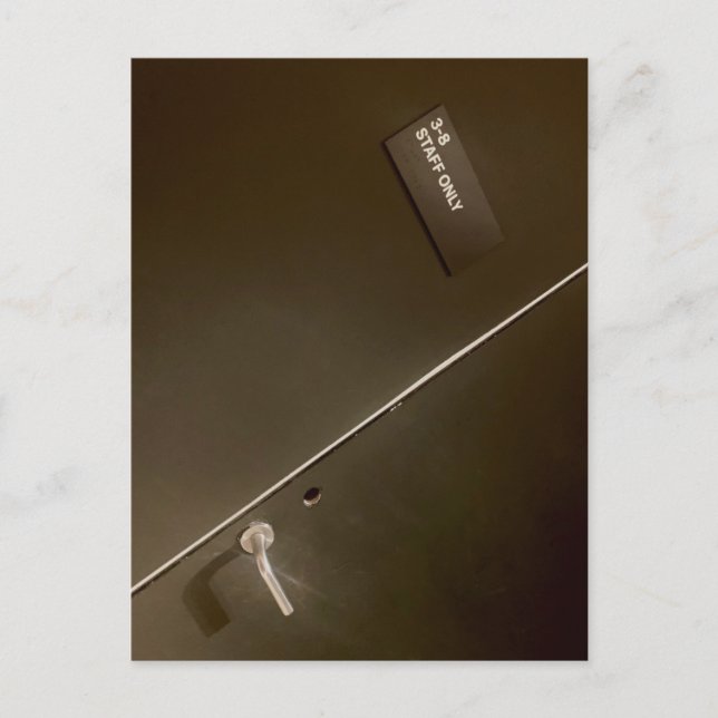 Staff Only, Entrance to Hell, Modern Art Postcard (Front)