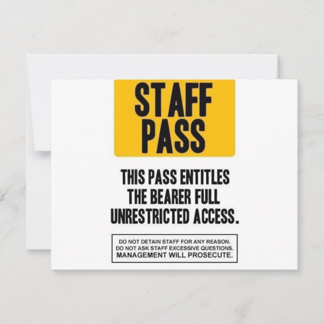 Staff Pass (Front)