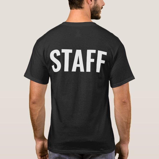 Staff Personalized Employee Work T-Shirt (Back)