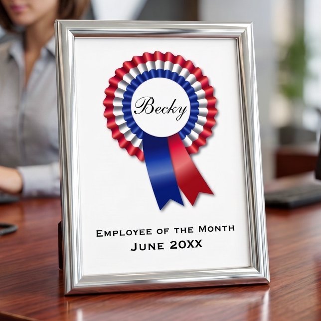 Staff Recognition Award - Red White & Blue Rosette Poster (Creator Uploaded)