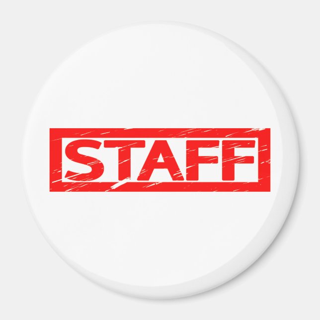 Staff Stamp Magnet (Front)