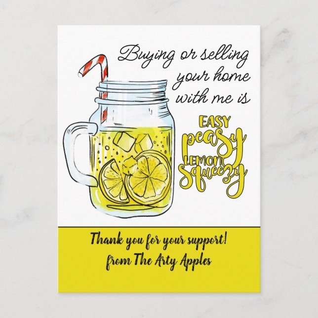 staff thank you gift volunteer customer referral   postcard (Front)