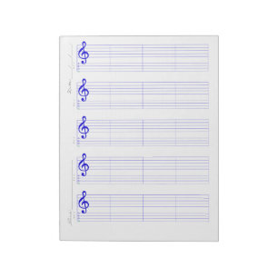 Staff & Ukulele Tab Paper – Printable Template Notepad