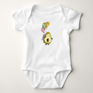 Staffed avocado teddy toy with balloons T-Shirt Baby Bodysuit