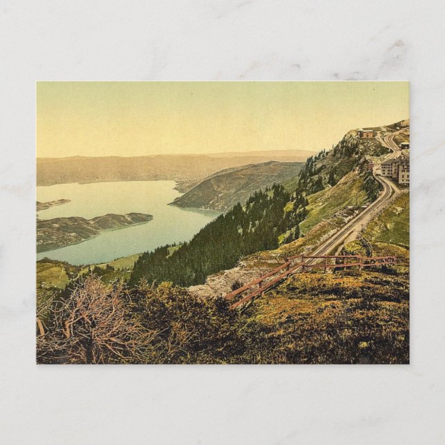 Staffel and Zug Lake, Rigi, Switzerland classic Ph Postcard (Front)
