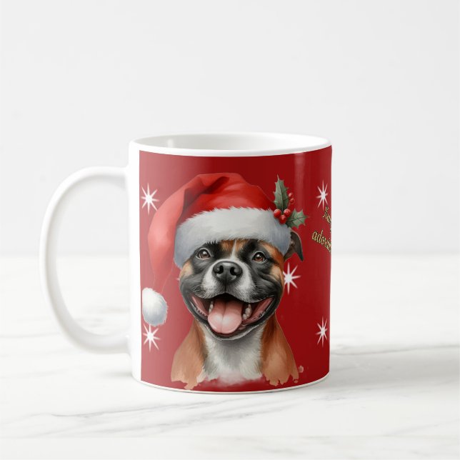 Staffi Santa Mug (Left)
