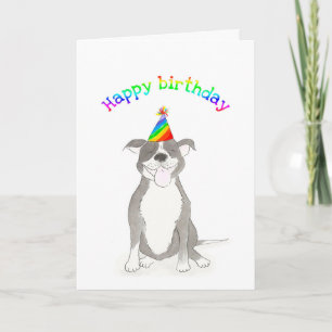 Staffie birthday card