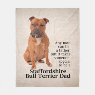 Staffie Dad Fleece Blanket