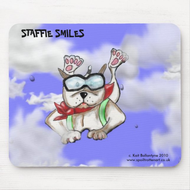 STAFFIE SMILES - sky diver - mouse mat (Front)
