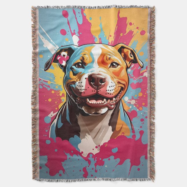 Staffordshire Birthday Fun  Throw Blanket (Front Vertical)