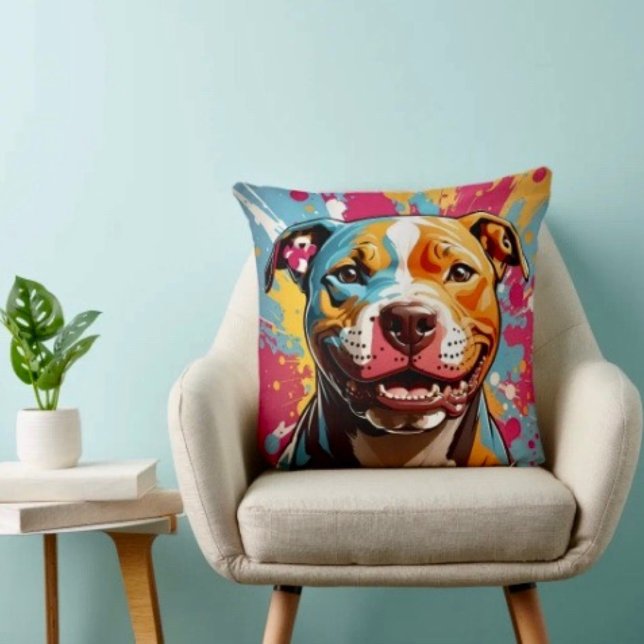 Staffordshire Birthday Fun Throw Pillow (Creator Uploaded)
