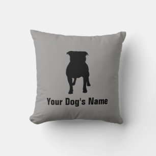 Staffordshire Bull Terrier スタッフォードシャー・ブル・テリア Throw Pillow