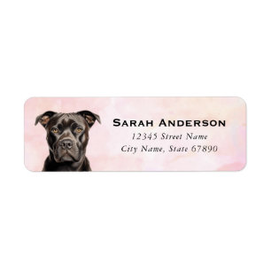 Staffordshire Bull Terrier Adresse de retour Étiqu