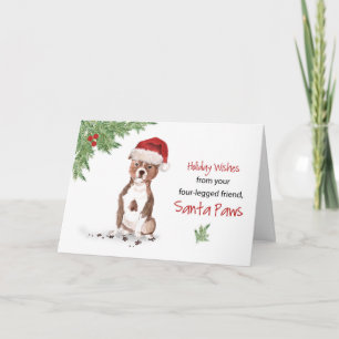 Staffordshire Bull Terrier Christmas From Dog Card