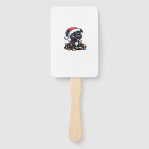 Staffordshire Bull Terrier Christmas Lights Dog Fu Hand Fan