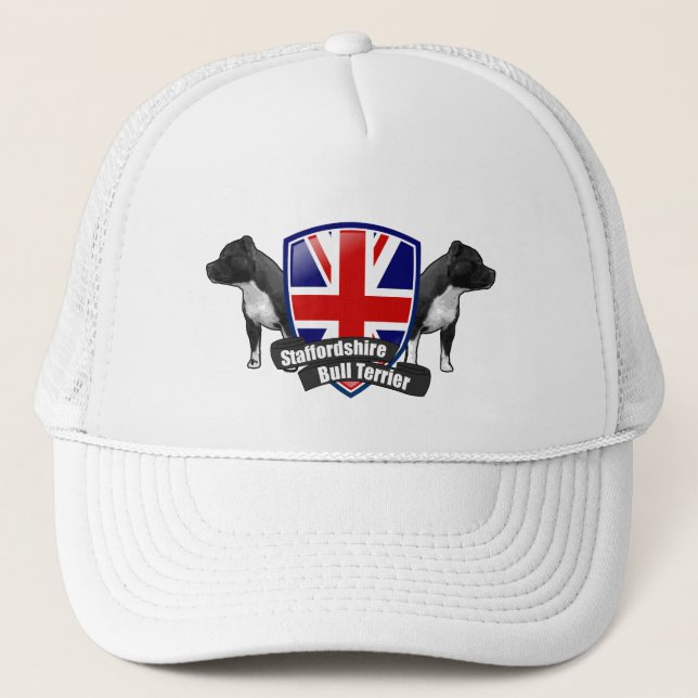 Staffordshire Bull Terrier ENGLAND Trucker Hat (Front)