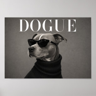 Staffordshire Bull Terrier Fashion Editorial Dog A Poster