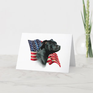 Staffordshire Bull Terrier Flag Card