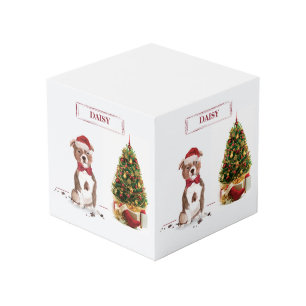 Staffordshire Bull Terrier Funny Christmas Dog Cube