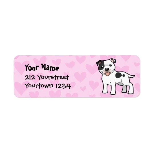 Staffordshire Bull Terrier Love Return Address Label