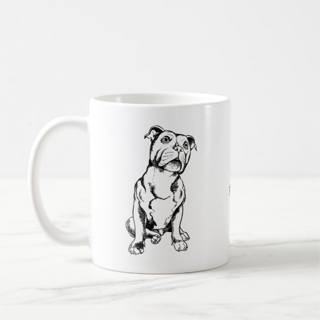 Staffordshire Bull Terrier Mug (Left)