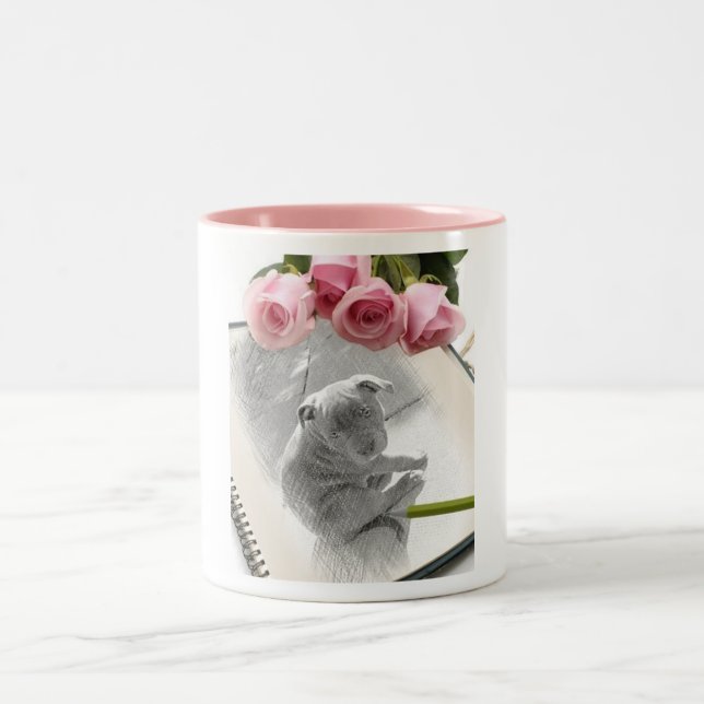 Staffordshire bull terrier mug (Center)