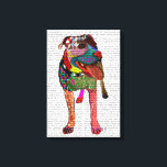 Staffordshire Bull Terrier - Patchwork Canvas Print<br><div class="desc">Pets</div>