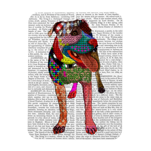 Staffordshire Bull Terrier - Patchwork Magnet (Vertical)
