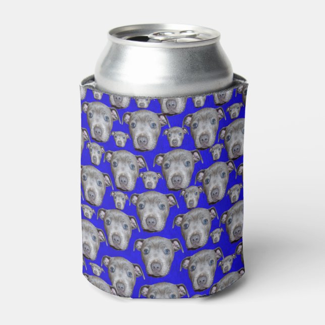 Staffordshire Bull Terrier Puppy Pattern, Can Cooler (Can Front)