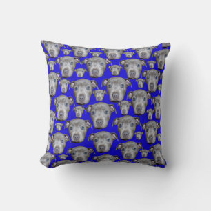 Staffordshire Bull Terrier Puppy Pattern, Throw Pillow