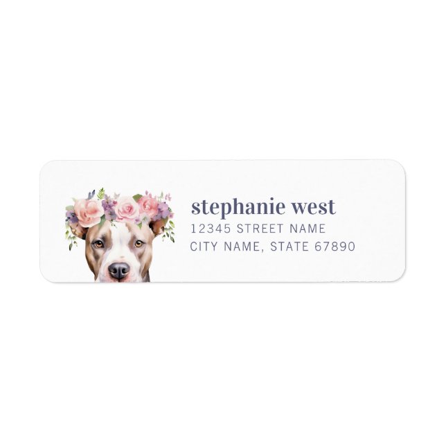 Staffordshire Bull Terrier Return Address Label (Front)