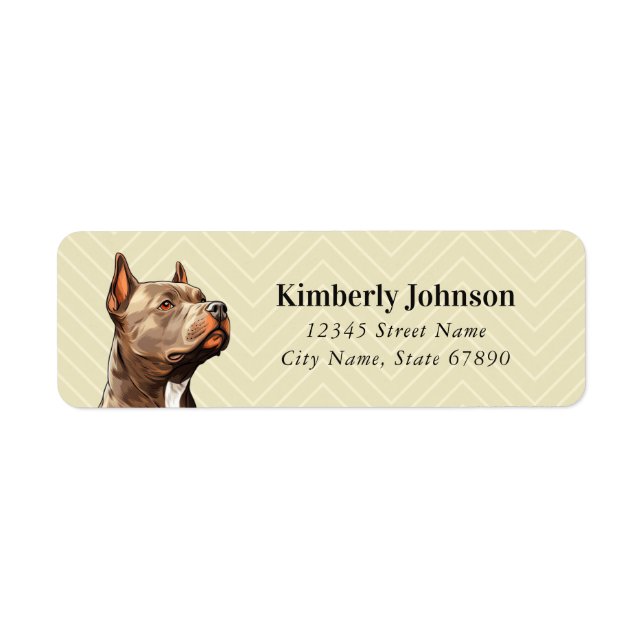 Staffordshire Bull Terrier Return Address Labels (Front)