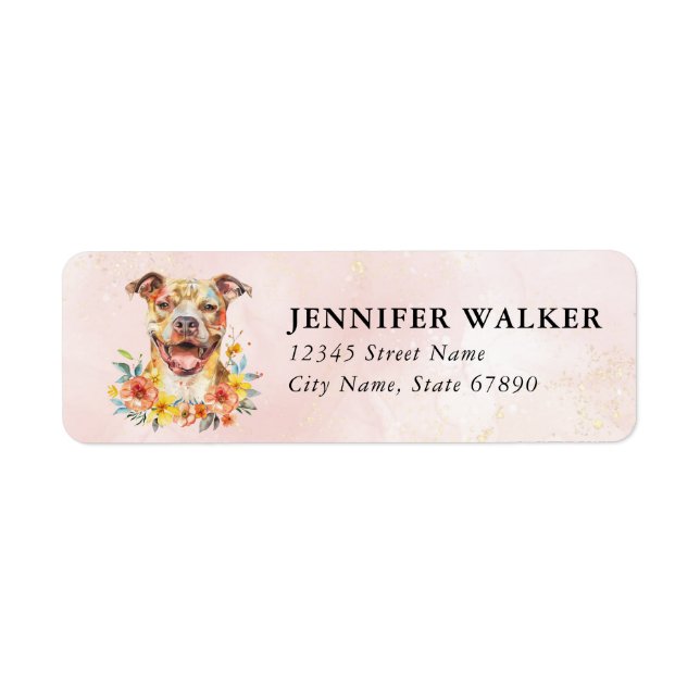 Staffordshire Bull Terrier Return Address Labels (Devant)