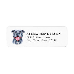 Staffordshire Bull Terrier Return Address Labels