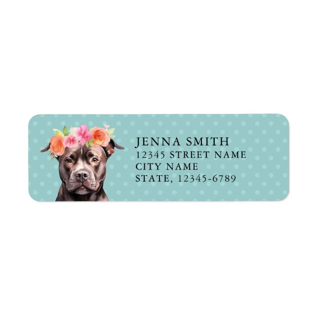 Staffordshire Bull Terrier Return Address Labels (Front)