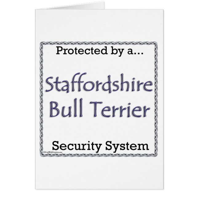 Staffordshire Bull Terrier Security System (Front)
