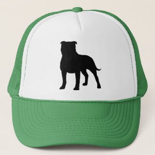 Staffordshire Bull Terrier Silhouette   Staffie Trucker Hat
