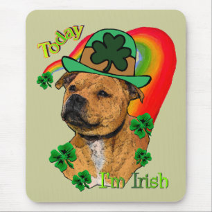Staffordshire Bull Terrier St. Pat's Mouse Pad