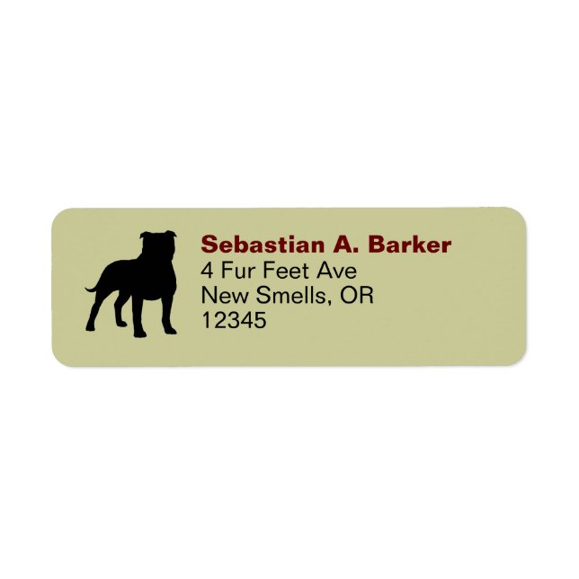 Staffordshire Bull Terrier Staffy Chien Silhouette (Devant)