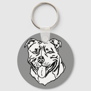 Staffordshire Bull Terrier STAFFY Keychain