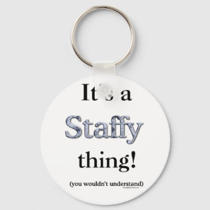 Staffordshire Bull Terrier Thing Keychain