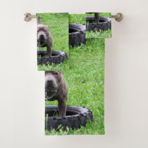Staffordshire Bull Terrier Time To Play, Bath Towel Set