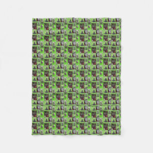 Staffordshire Bull Terriers Photo Collage, Small Fleece Blanket