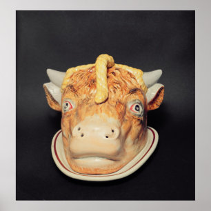 Staffordshire cheese dish in shape of a cow's poster