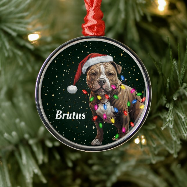 Staffordshire Dog Personalized Christmas Ornament (Tree)